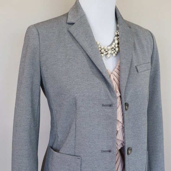 GAP Size 6 Gray Academy Blazer Suit Jacket Career - Picture 5 of 11